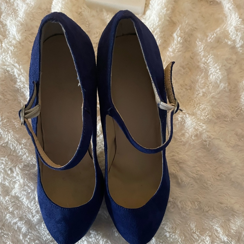 Royal Blue Mary Jane style heel